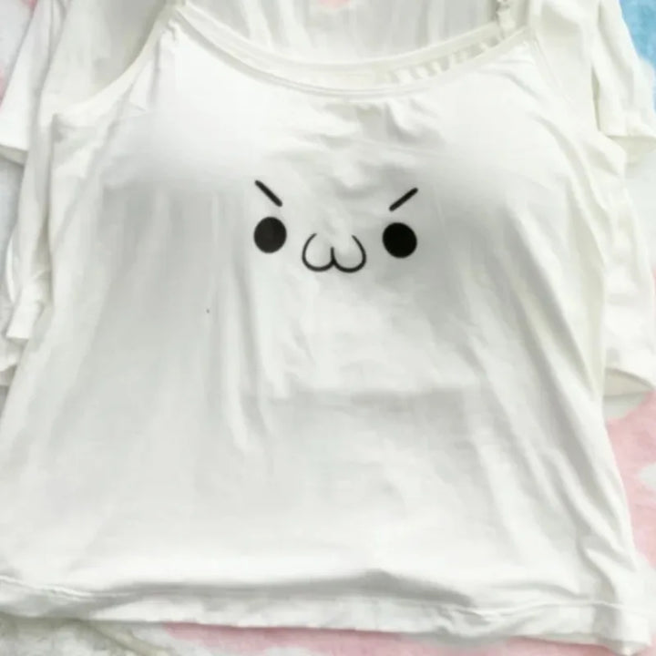 Kawaii Anime Tank Top Pastel Kitten
