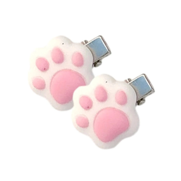 Cute Cat Paw Hair Clip Pastel Kitten