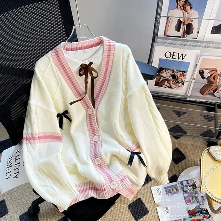 Sweet Korean Knit Cardigan Pastel Kitten