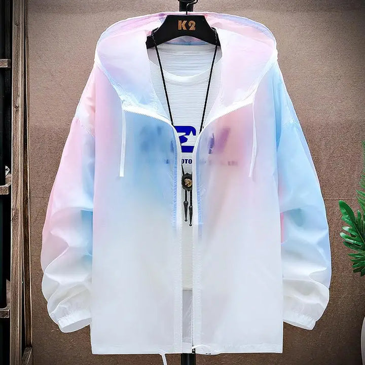 Casual Gradient Sunscreen Jacket Pastel Kitten