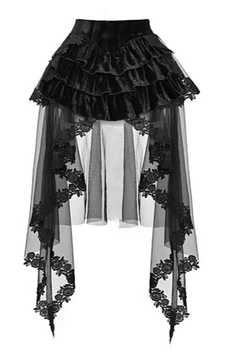 Gothic Velvet Outfit Set - Top, Skirt & Corset Pastel Kitten