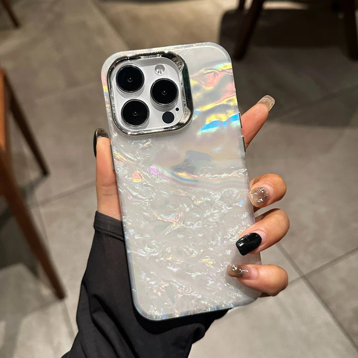 Cute Dreamy Holographic iPhone Case Pastel Kitten