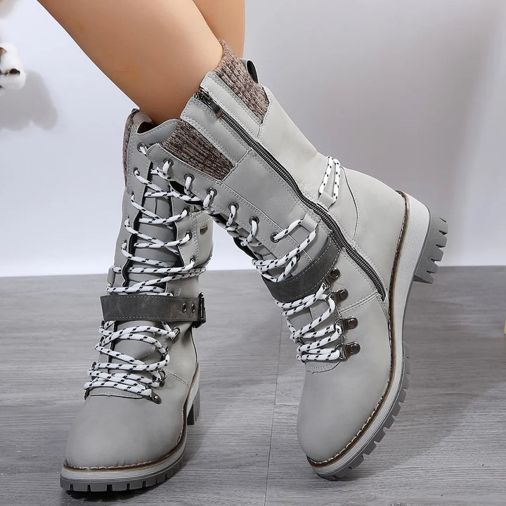 Casual Outdoor Mid-Calf Boots Pastel Kitten