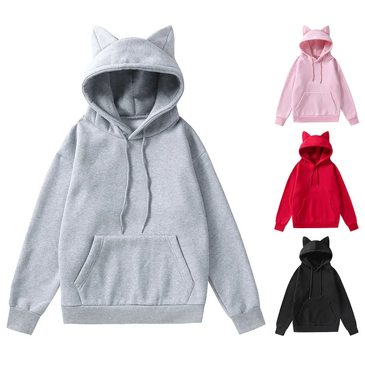 Kawaii Cat Ears Hoodie Pastel Kitten