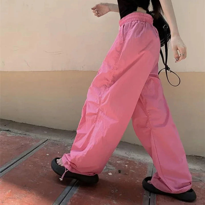 Y2K Harajuku Wide Joggers Pastel Kitten