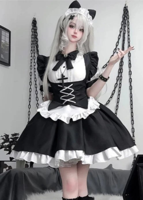 Gothic Lolita Maid Costume Pastel Kitten