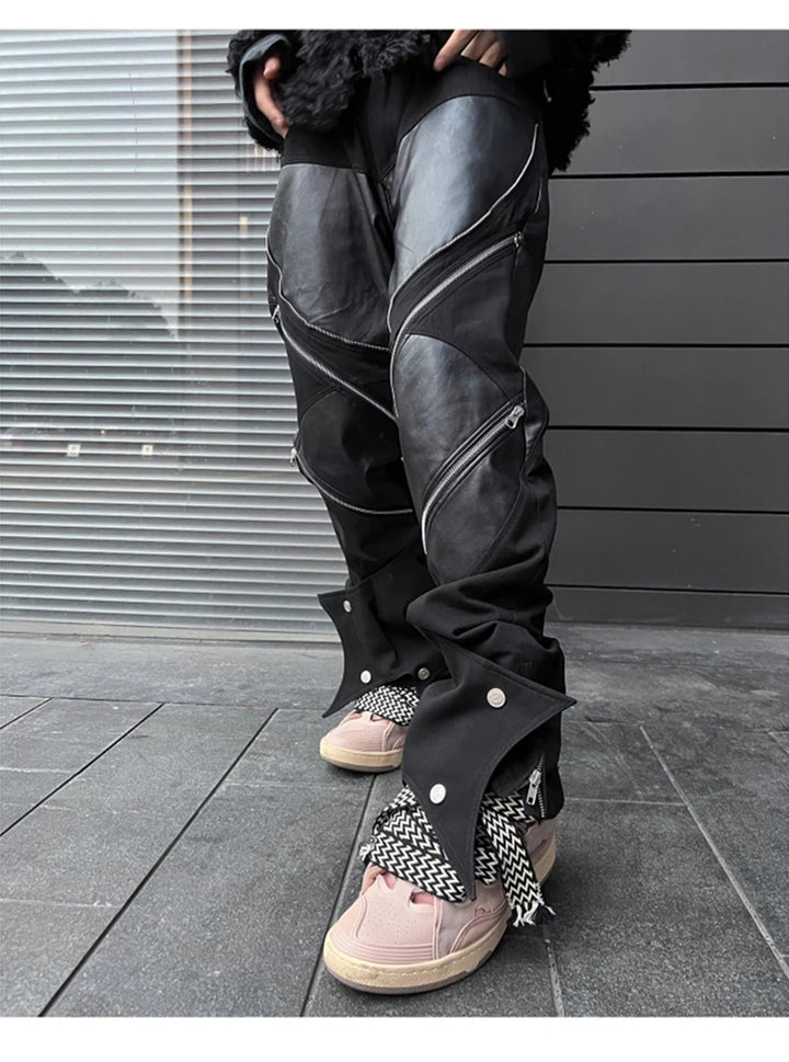 Dark Punk Leather Pants Pastel Kitten