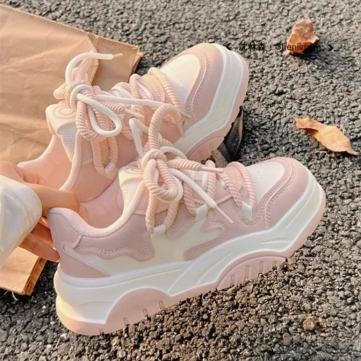 Breathable Chunky Sneakers Pastel Kitten