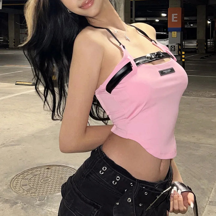 Cute Y2K Slim Tank Top Pastel Kitten