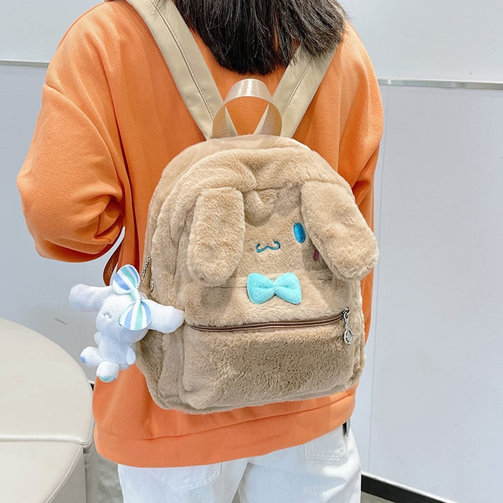 Plush Kawaii School Backpack Pastel Kitten