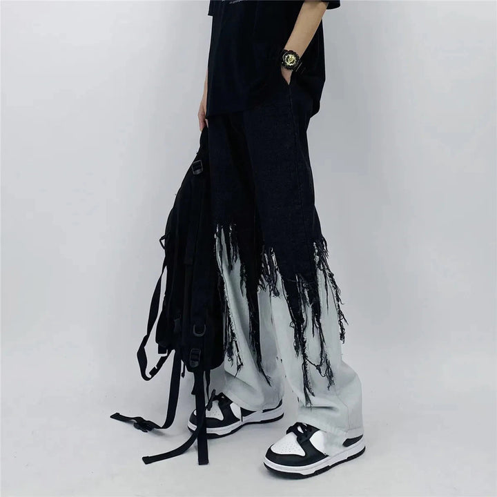 Japanese Loose Tassel Pants Pastel Kitten