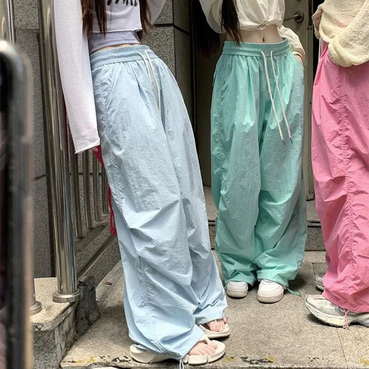 Y2K Harajuku Wide Joggers Pastel Kitten