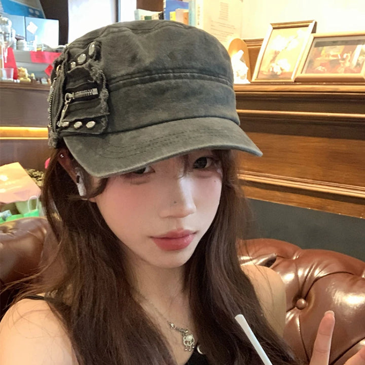 Vintage Washed Baseball Cap Pastel Kitten