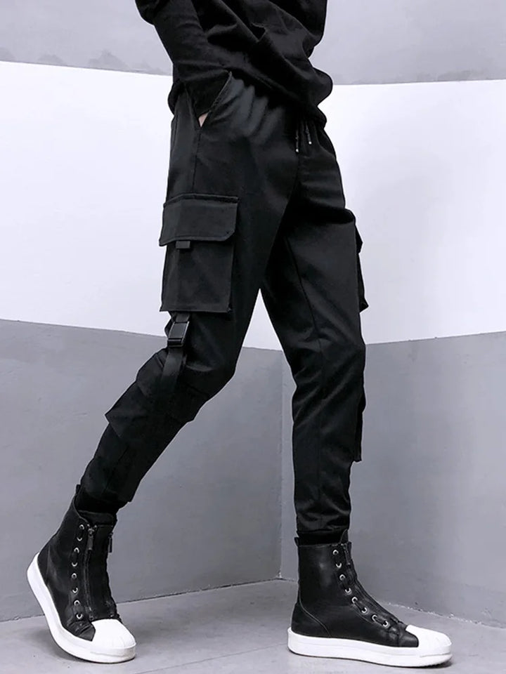 Harajuku Slim Cargo Pants Pastel Kitten