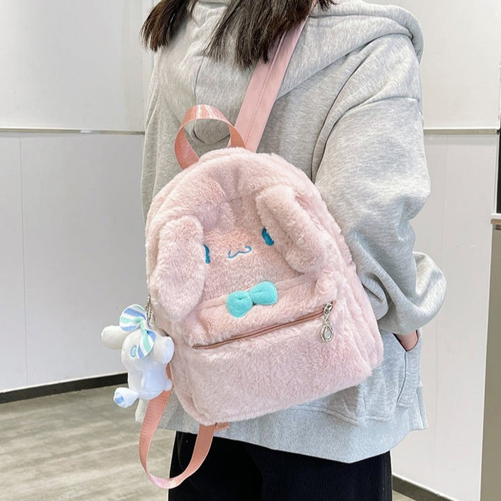 Plush Kawaii School Backpack Pastel Kitten