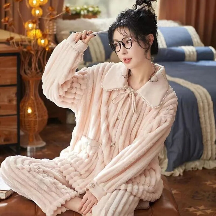 Elegant Korean Pajamas Pastel Kitten