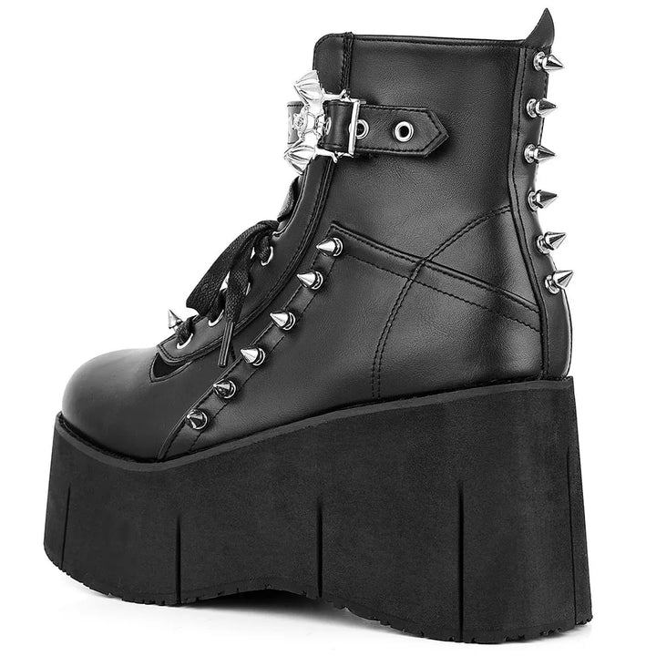 Gothic Chunky Platform Boots Pastel Kitten