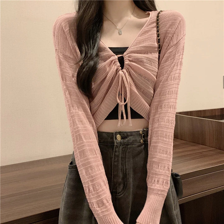 Korean Cute Slim Cardigan Pastel Kitten