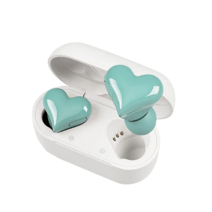 Kawaii Heart Bluetooth Earbuds Pastel Kitten