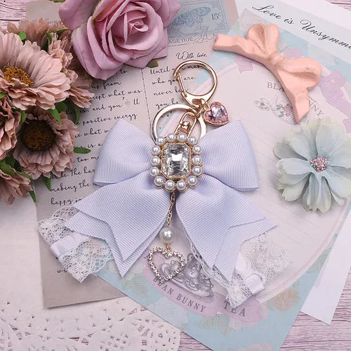 Japanese Handmade Lolita Keychain Pastel Kitten