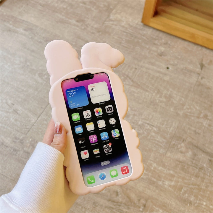 Cartoon Rabbit iPhone Case Pastel Kitten