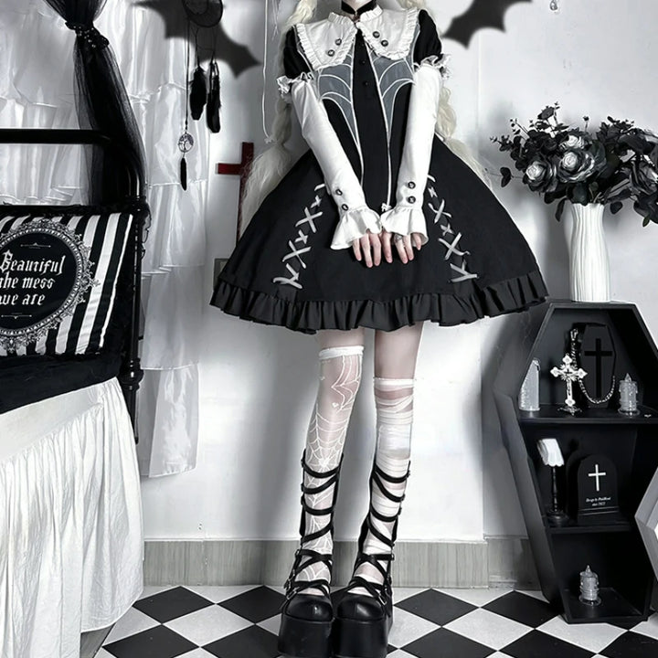 Gothic Lolita Spider Dress Pastel Kitten