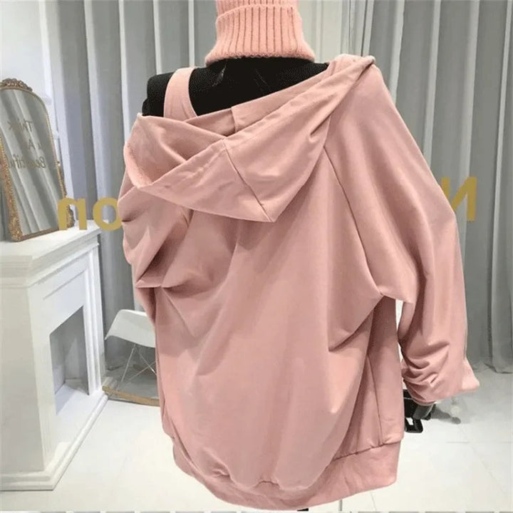 Korean Casual Outfit Set - Hooded Jacket, Top & Shorts Pastel Kitten