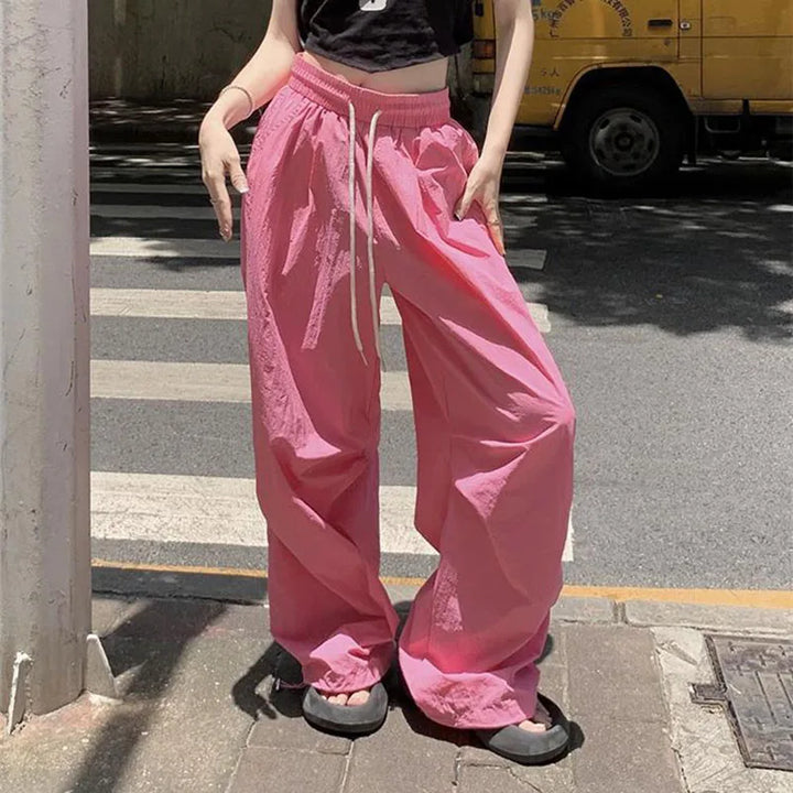 Y2K Harajuku Wide Joggers Pastel Kitten