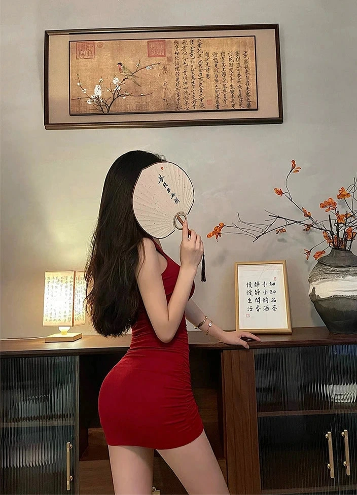 Tight Elegant Mini Dress Pastel Kitten