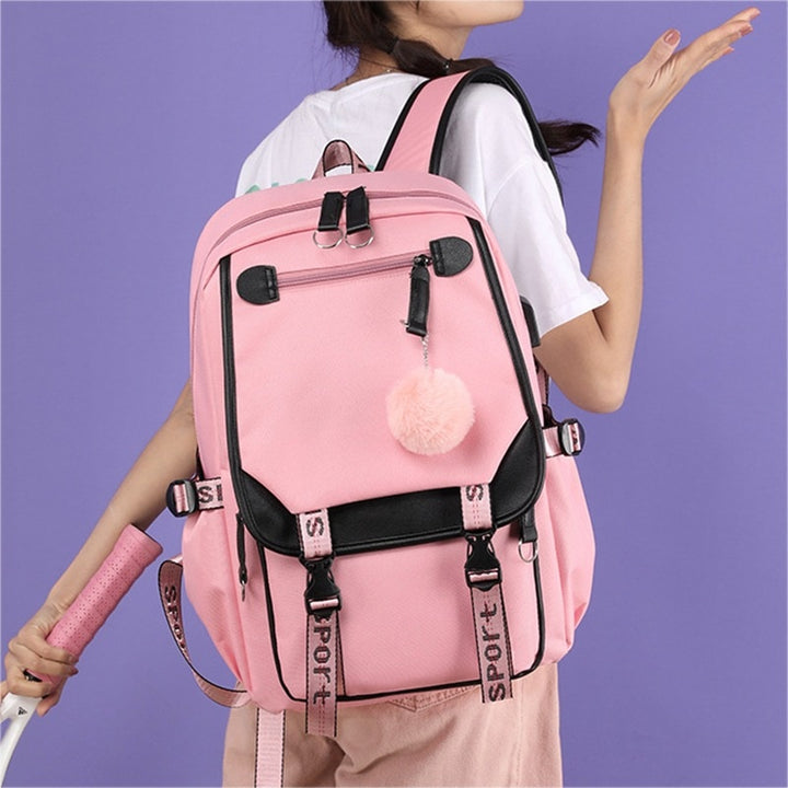Cute School Backpack Pastel Kitten