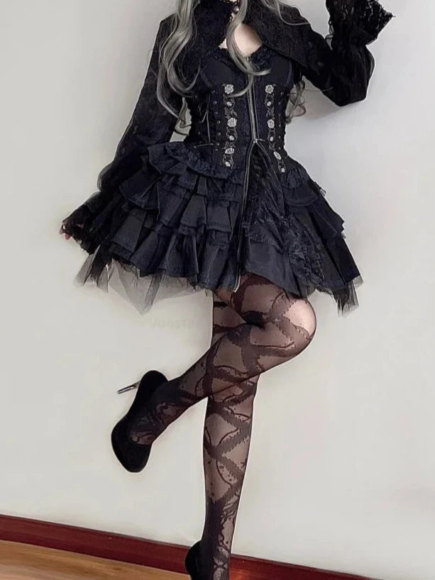 Victorian Gothic Party Dress Pastel Kitten