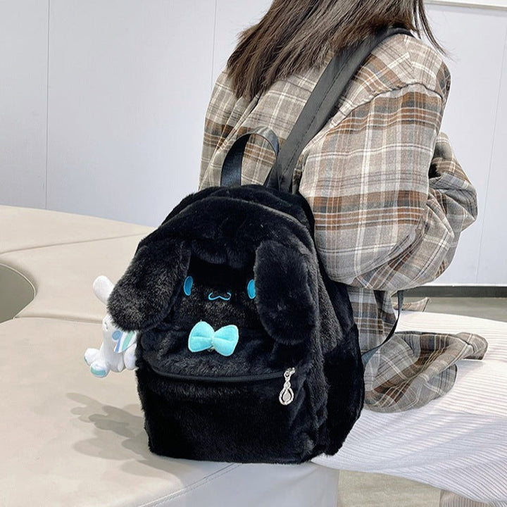 Plush Kawaii School Backpack Pastel Kitten