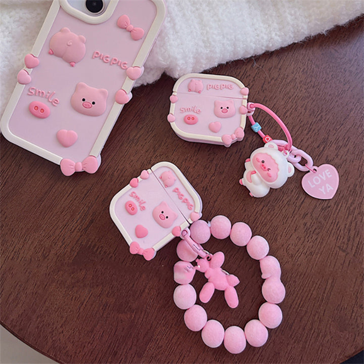 Cute Pig Case For Airpods Pastel Kitten