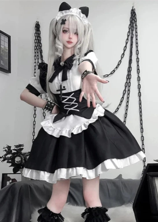 Gothic Lolita Maid Costume Pastel Kitten