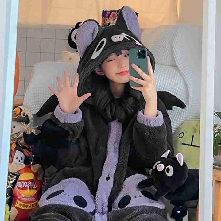Halloween Kawaii Bat Kigurumi Pastel Kitten