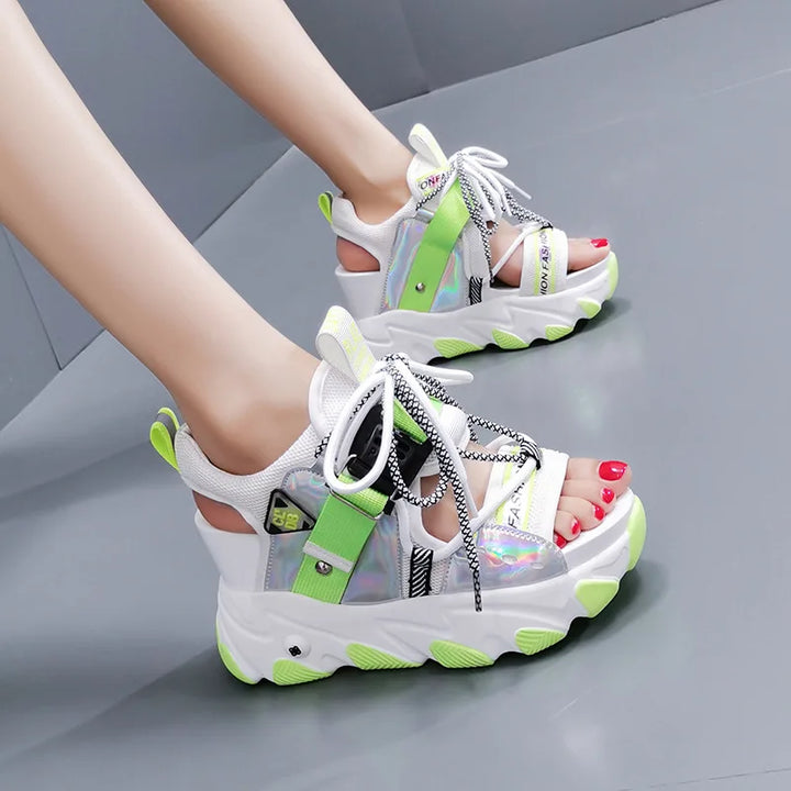 Chunky High Platform Sandals Pastel Kitten