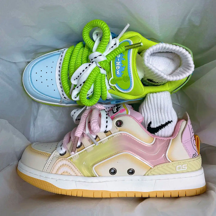 Harajuku Jelly Color Platform Sneakers Pastel Kitten