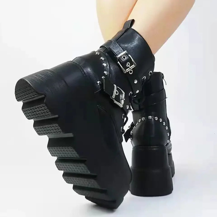 Gothic Casual Ankle Boots Pastel Kitten