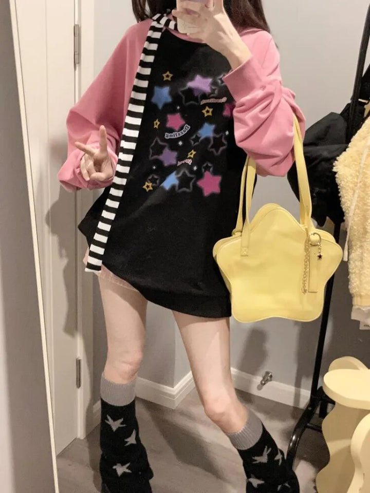 Japanese Style Harajuku Sweatshirt Pastel Kitten