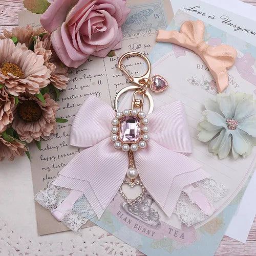 Japanese Handmade Lolita Keychain Pastel Kitten