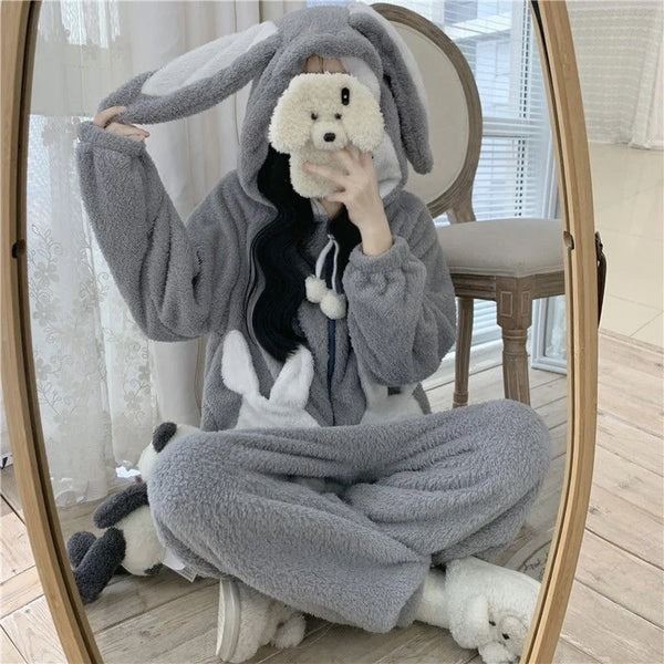 Cute Bunny Kigurumi Pajamas Pastel Kitten
