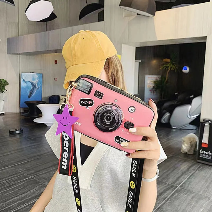 Y2K Camera Style Shoulder Bag Pastel Kitten