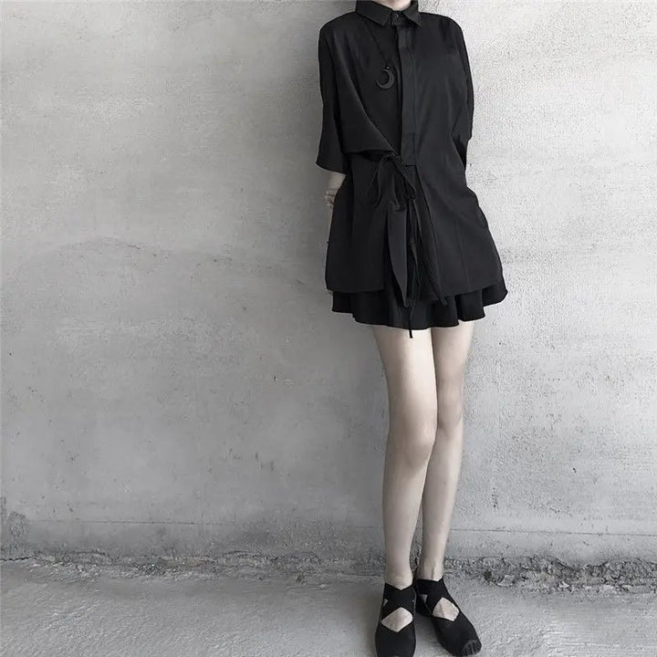 Japanese Oversezied Shirt Dress Pastel Kitten