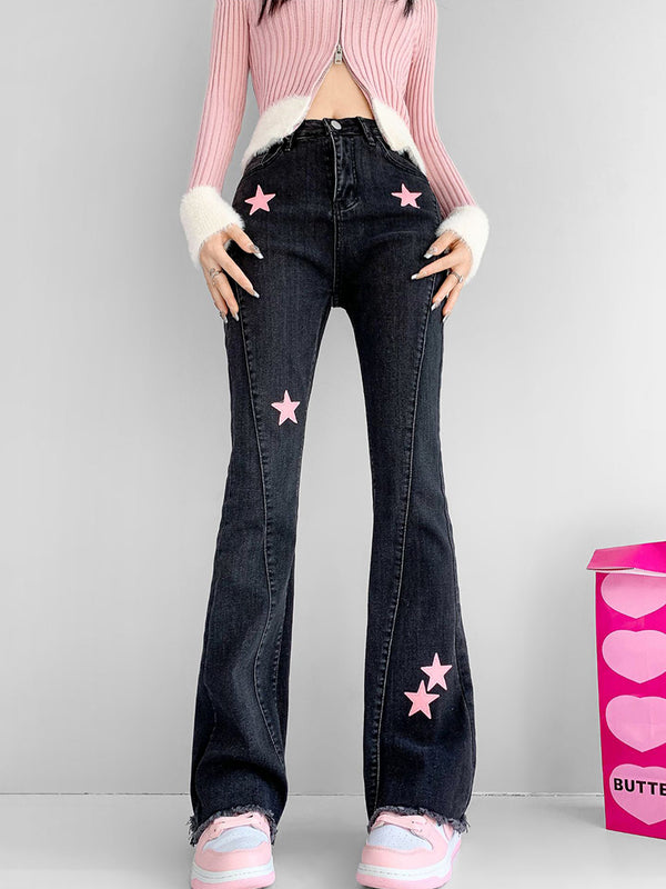 Kawaii Star Harajuku Jeans Pastel Kitten