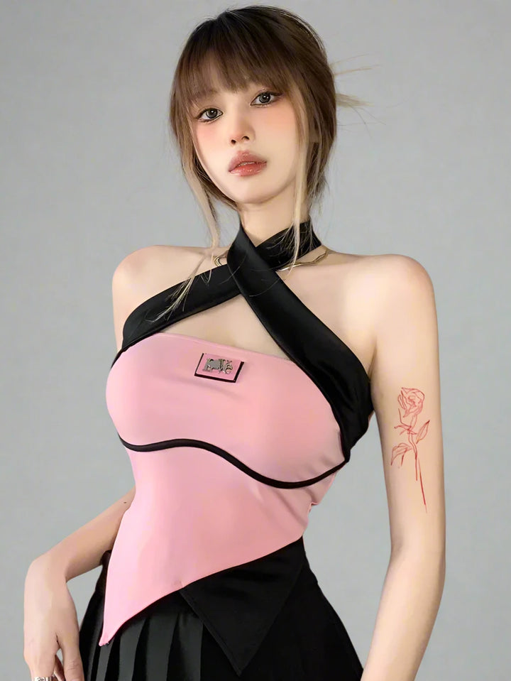 Cute Tight Tank Top Pastel Kitten