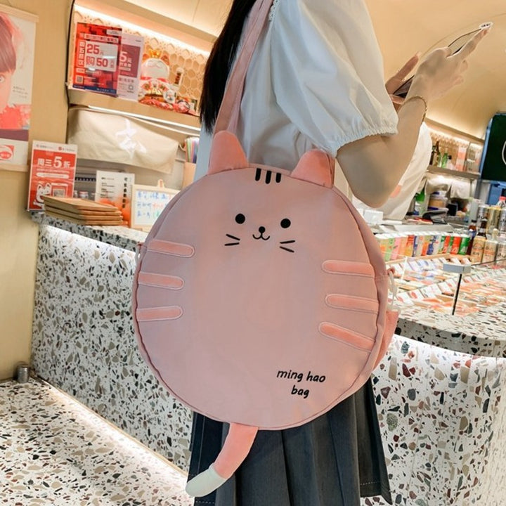 Kawaii Cat Circle Handbag Pastel Kitten