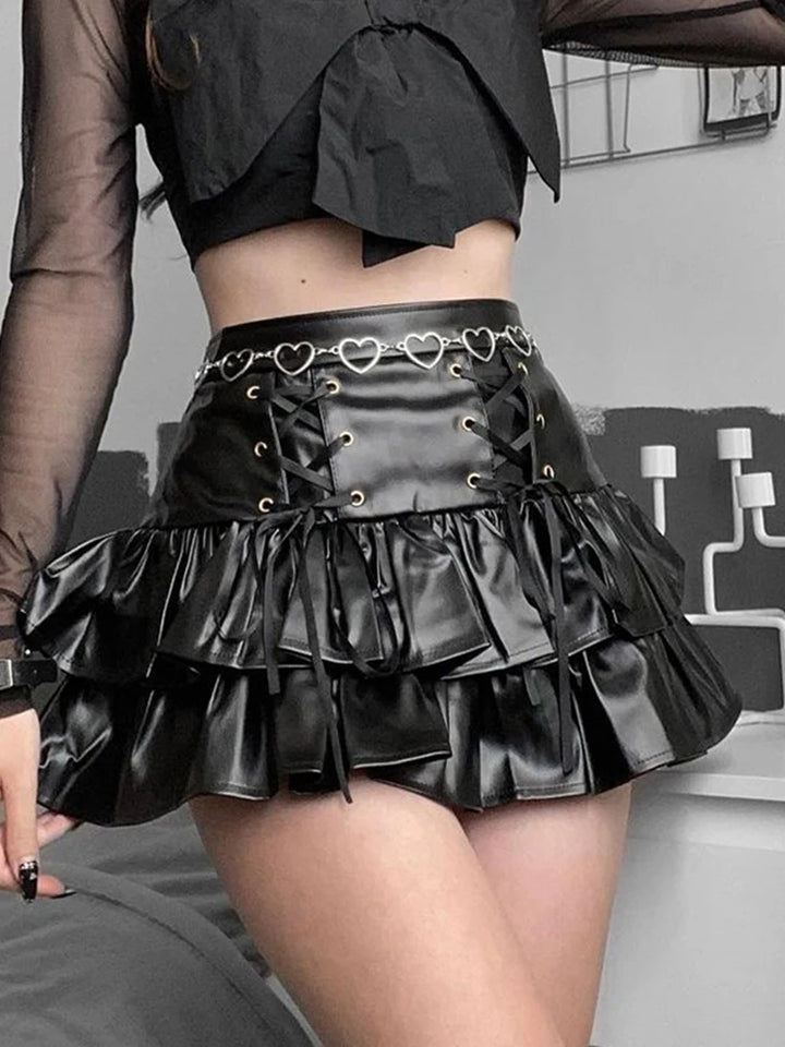 Dark Mall Goth Mini Skirt Pastel Kitten