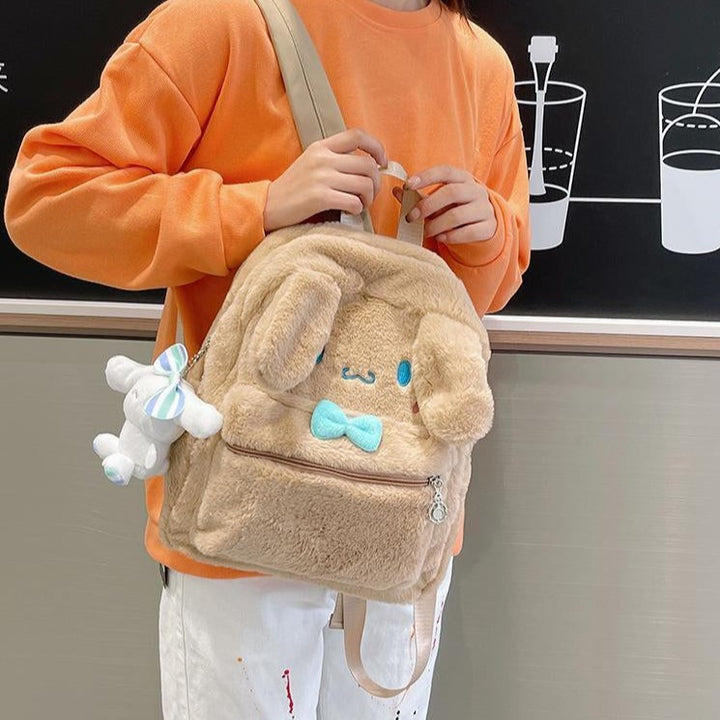 Plush Kawaii School Backpack Pastel Kitten