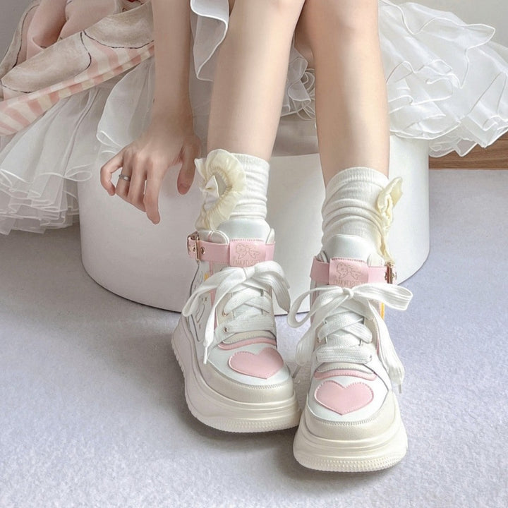 Macaron Japanese Sneakers Pastel Kitten