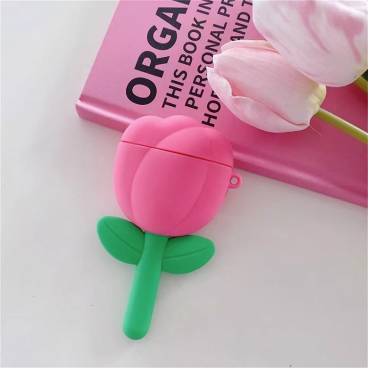 Colorful Flower Case For AirPods Pastel Kitten
